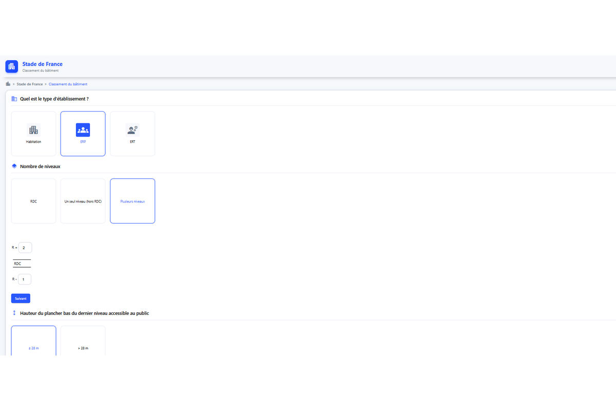 Capture d'écran : Bâtiment unique ou multiple