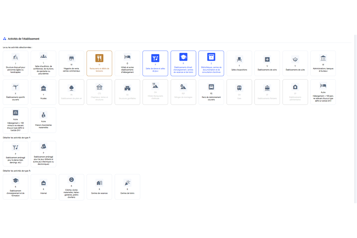 Capture d'écran : Informations du bâtiment
